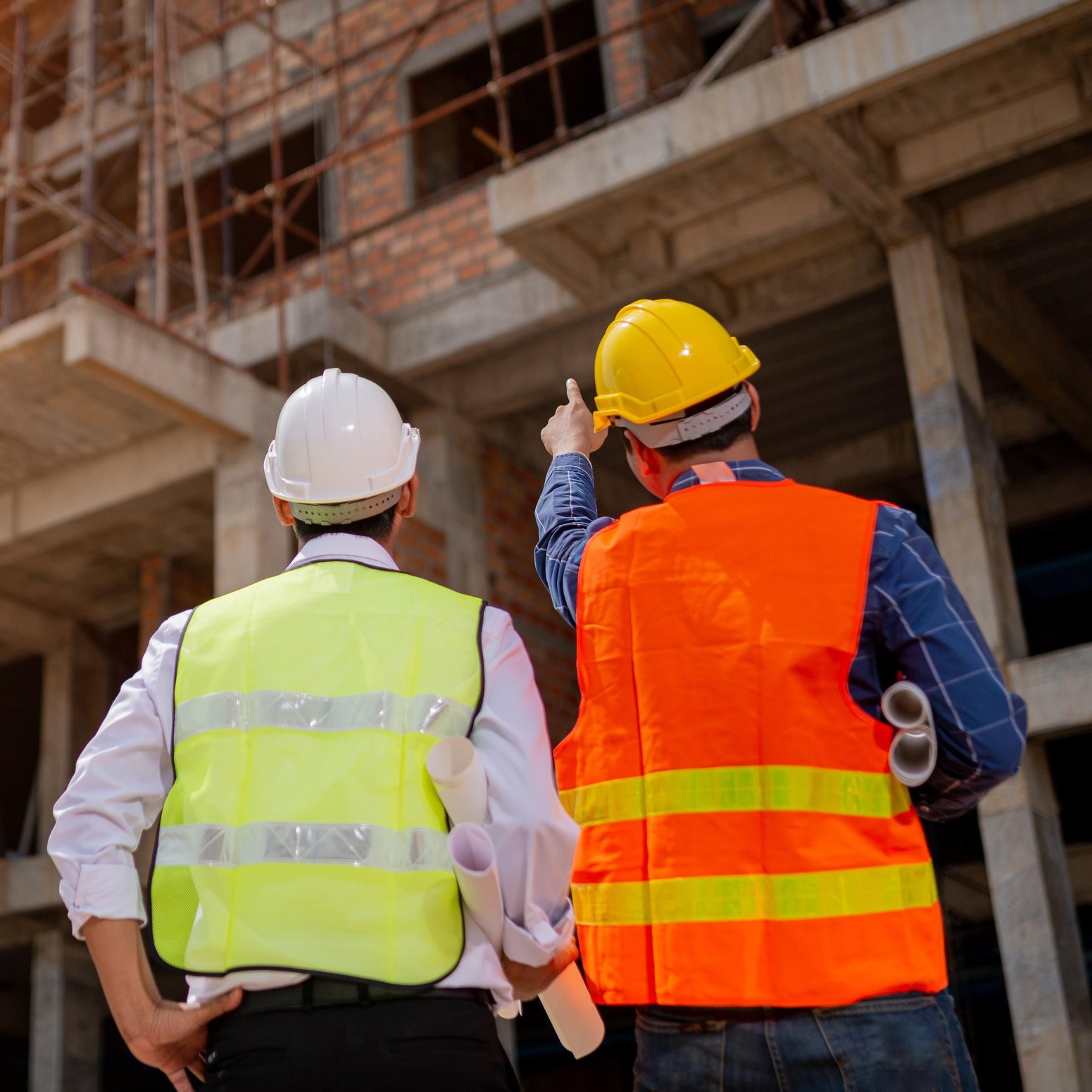 iCrown construction workers supervising development