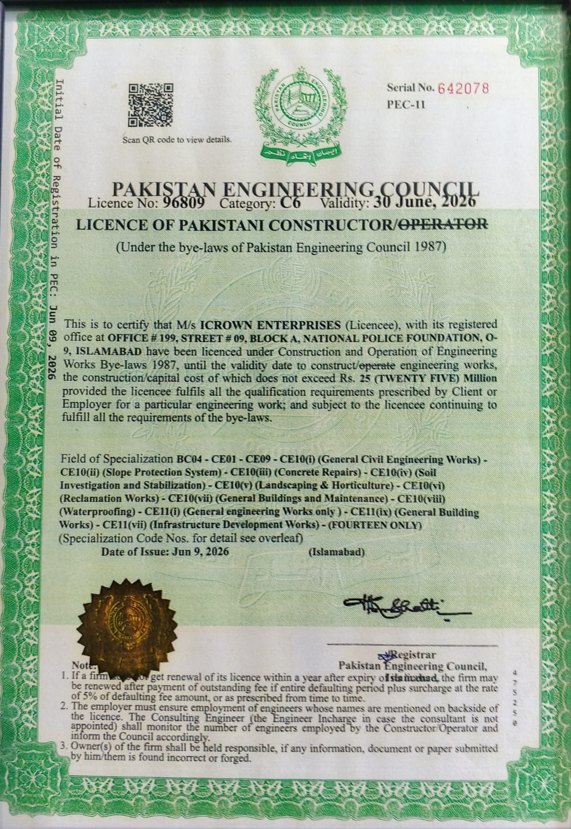 Company registration document from profile